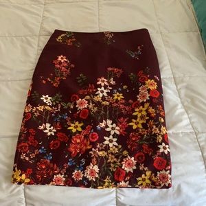 Flower Pencil skirt